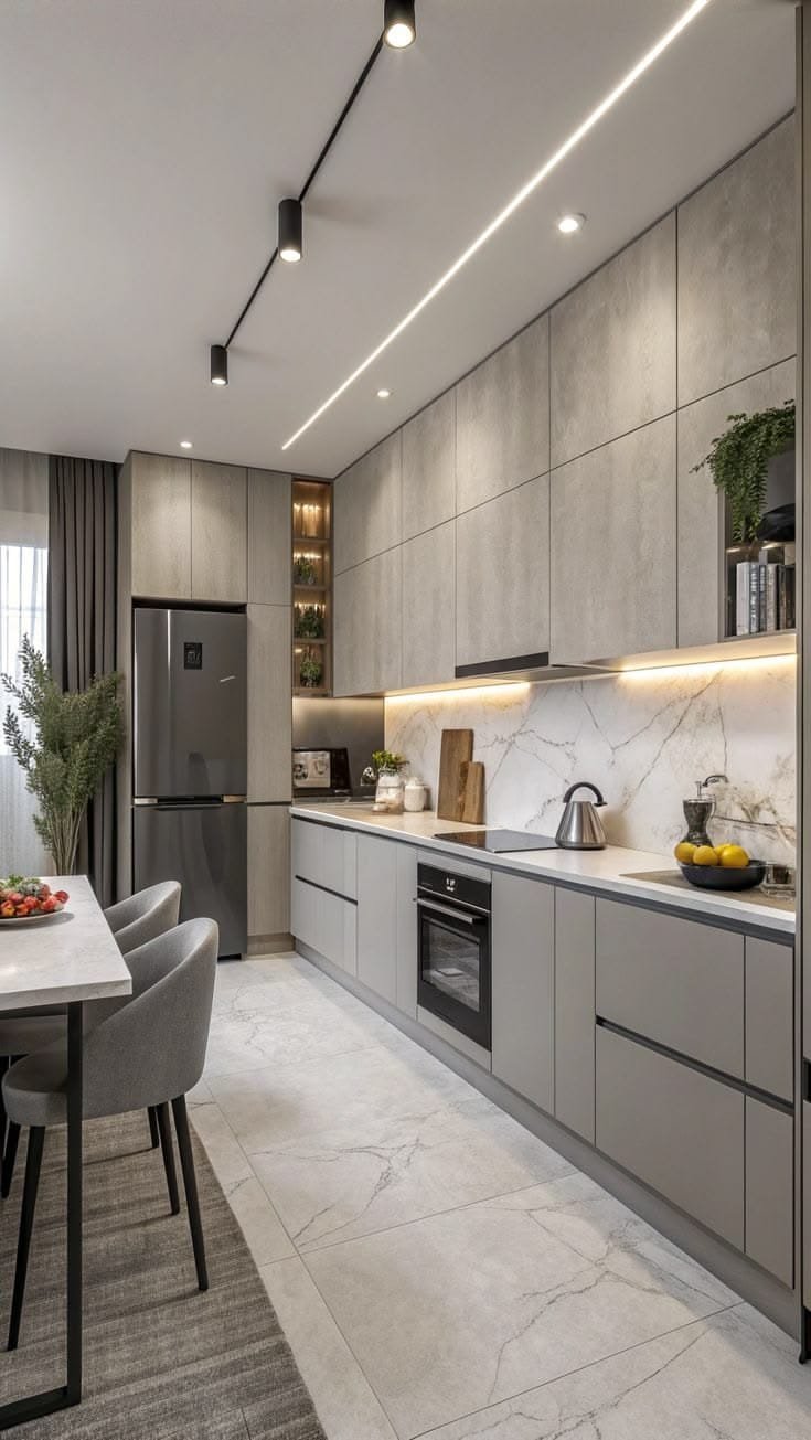 Straight kitchen